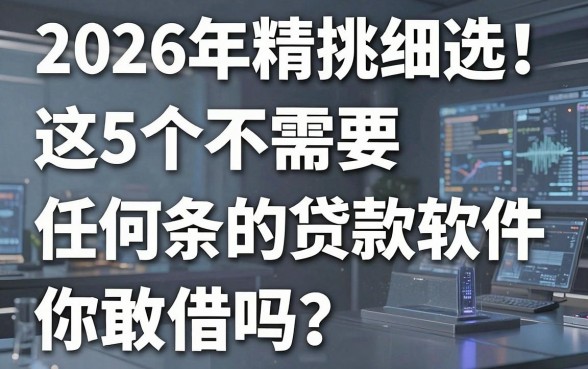 2026年精挑细选!这5个不需要任何条件的贷款软件,你敢借吗?