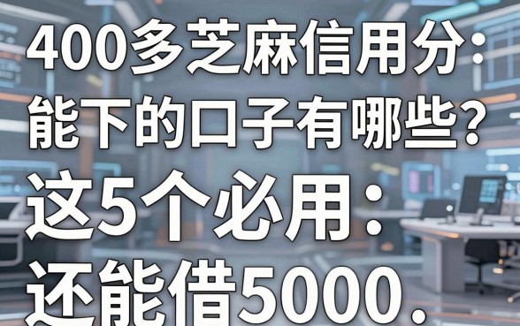 400多芝麻信用分能下的口子有哪些?这5个必用,还能借5000!