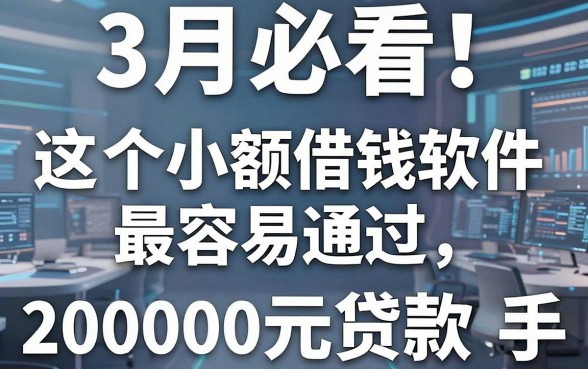 3月必看!这5个小额借钱软件最容易通过,20000元贷款轻松到手