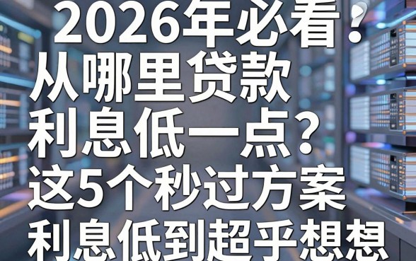 2026年必看:从哪里贷款利息低一点?这5个秒过方案利息低到超乎想象