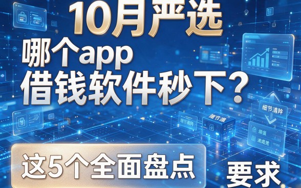 10月严选：哪个app借钱软件秒下？这5个全面盘点！
