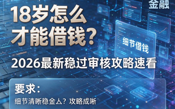 18岁怎么才能借钱？2026最新稳过审核攻略速看！