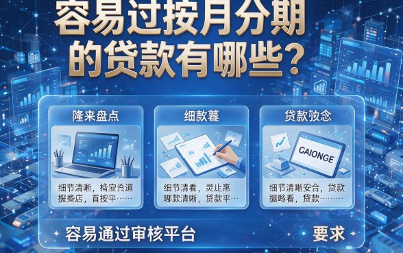 容易过按月分期的贷款有哪些?本篇为您隆重盘点这五个容易通过审核的贷款平台!