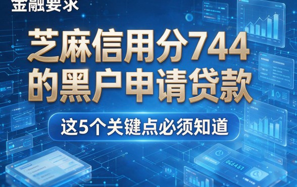 芝麻信用分744的黑户申请贷款，这5个关键点必须知道！