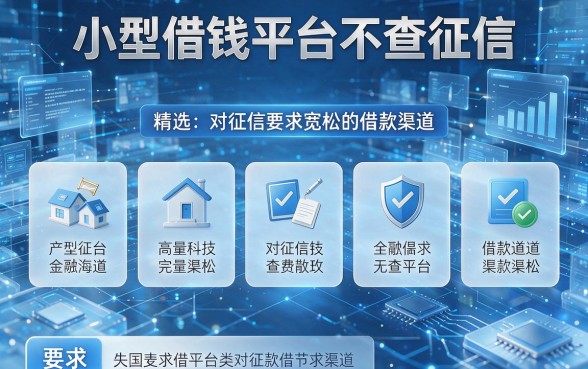 小型借钱平台不查征信,精选五个对征信要求宽松的借款渠道