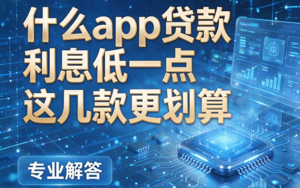 什么app贷款利息低一点这几款更划算,本篇为您专业解答!