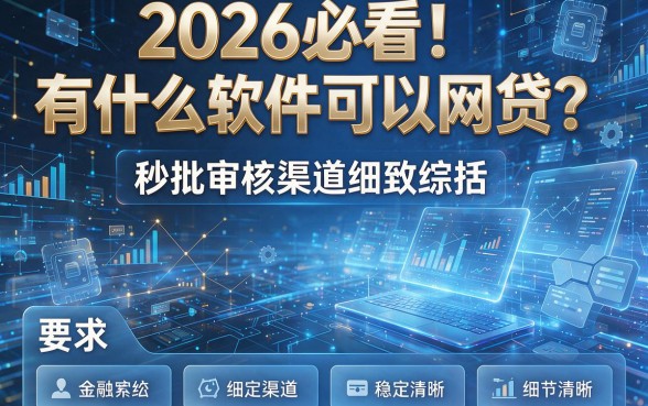 2026必看!有什么软件可以网贷?秒批审核渠道细致综括