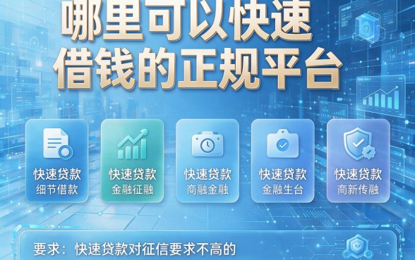 哪里可以快速借钱的正规平台,同时汇集五个快速贷款对征信要求不高的app