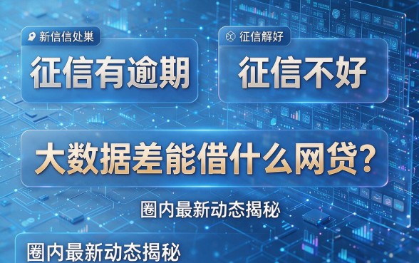 征信有逾期、征信不好、大数据差能借什么网贷?圈内最新动态揭秘!