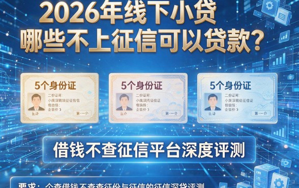 2026年线下小贷哪些不上征信可以贷款?5个身份证借钱不查征信平台深度评测!