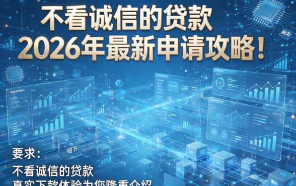 不看诚信的贷款2026年最新申请攻略!不看诚信的贷款真实下款体验为您隆重介绍!