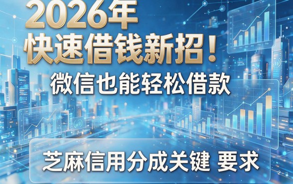 2026年快速借钱新招!微信也能轻松借款,芝麻信用分成关键