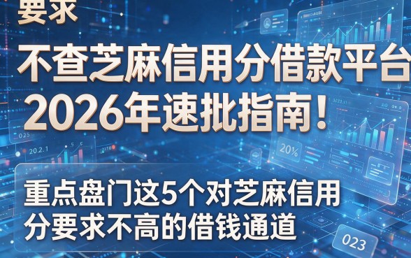 为您模仿原标题生成的新标题如下:不查芝麻信用分借款平台2026年速批指南!重点盘点这5个对芝麻信用分要求不高的借钱通道