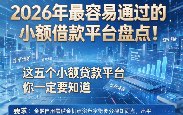 2026年最容易通过的小额借款平台盘点!这五个小额贷款平台你一定要知道