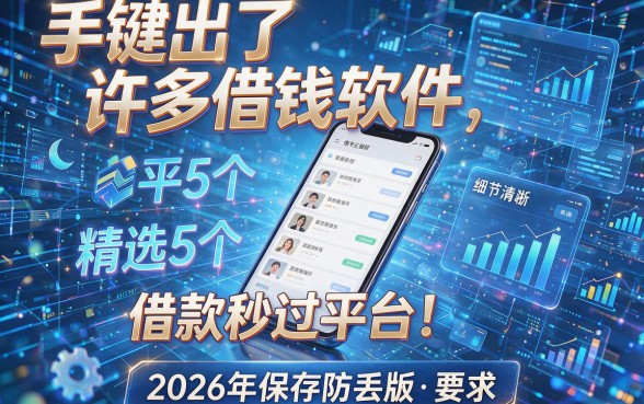 手机出了许多借钱软件,精选5个借款秒过平台!2026年保存防丢版
