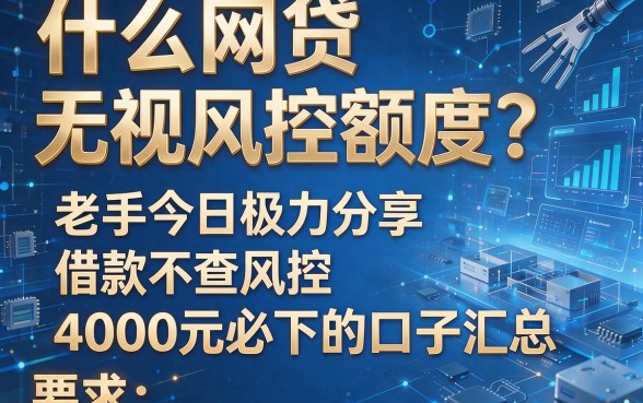 什么网贷无视风控额度？老手今日极力分享这几个借款不查风控、4000元必下的口子汇总