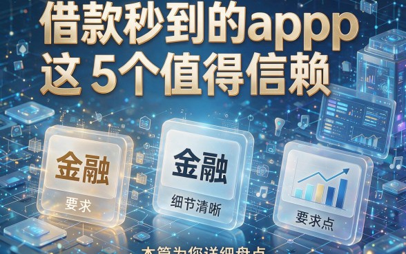 借款秒到的app这5个值得信赖，本篇为您详细盘点！