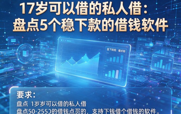 17岁可以借的私人借:盘点5个稳下款的借钱软件