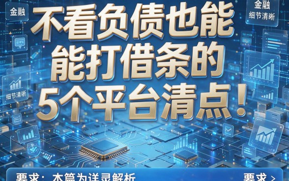 不看负债也能打借条的5个平台清点!本篇为您详尽解析!