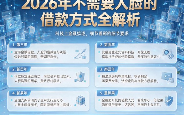 2026年不需要人脸的借款方式全解析，本篇为您细致论述！
