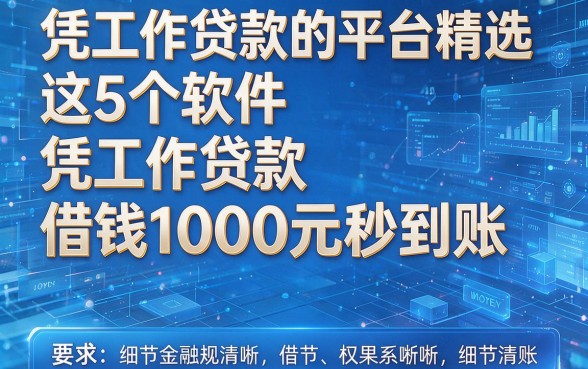 凭工作贷款的平台精选:这5个软件凭工作贷款借钱1000元秒到账