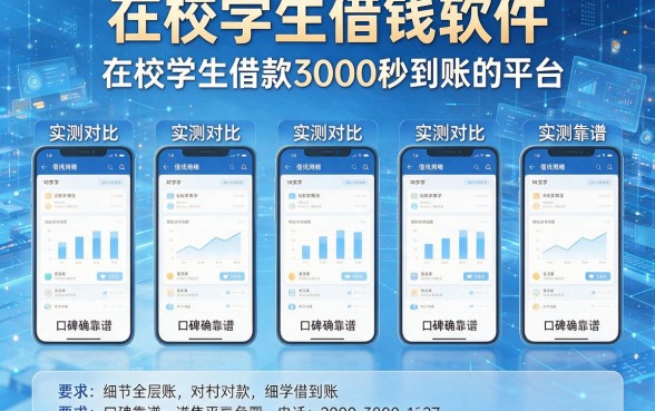 在校学生借钱软件，实测对比这五个在校学生借款3000秒到账的平台口碑确实靠谱