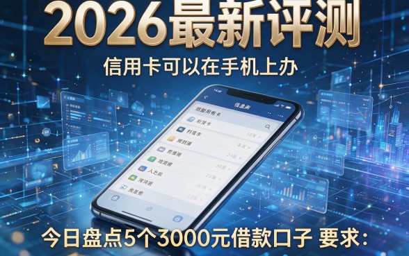2026最新评测:信用卡可以在手机上办,今日盘点5个3000元借款口子