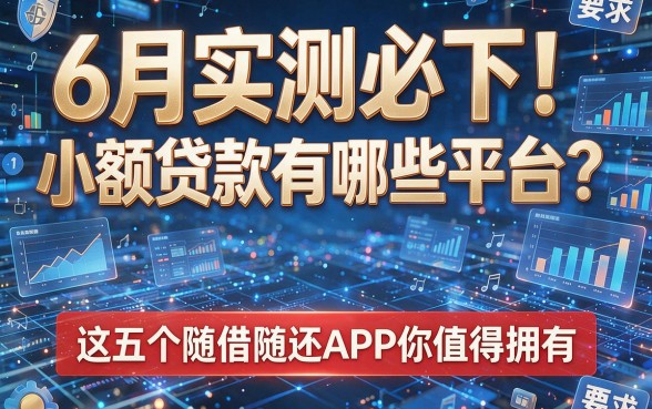6月实测必下！小额贷款有哪些平台？这五个随借随还APP你值得拥有