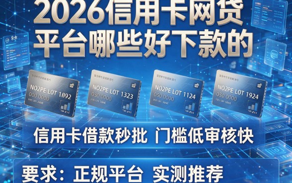 2026信用卡网贷平台哪些好下款的,这8个信用卡借款秒批 门槛低审核快 的正规平台实测推荐
