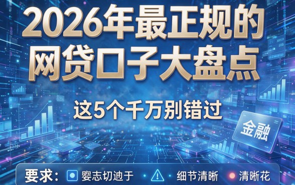 2026年最正规的网贷口子大盘点,这5个千万别错过!