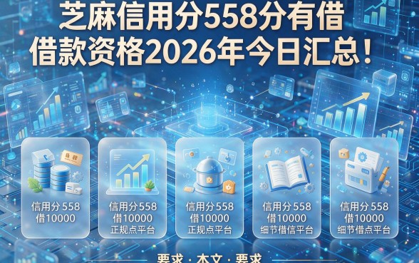 芝麻信用分558分有借款资格2026年今日汇总!本文精选五个信用分558可借10000的正规平台