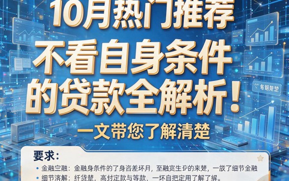 10月热门推荐：不看自身条件的贷款全解析！一文带您了解清楚