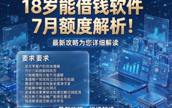 18岁能借钱软件7月额度解析!最新攻略为您详细解读!