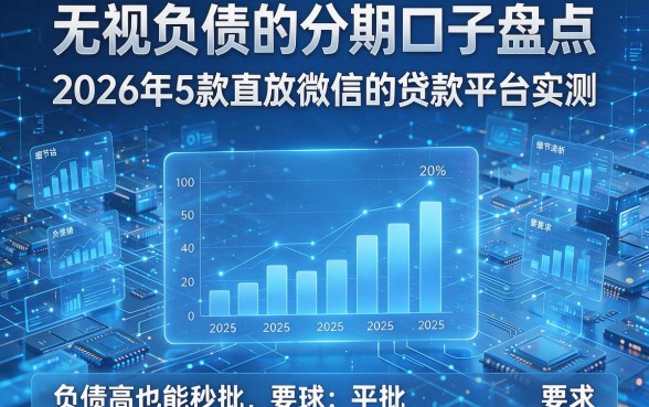 无视负债的分期口子盘点:2026年5款直放微信的贷款平台实测,负债高也能秒批