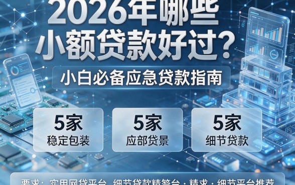 2026年哪些小额贷款好过?小白必备应急贷款指南,5家实用网贷平台推荐!