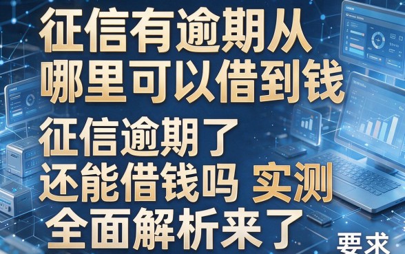 征信有逾期从哪里可以借到钱 征信逾期了还能借钱吗实测,全面解析来了!