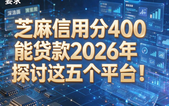 芝麻信用分400能贷款2026年探讨这五个平台!本文为您深度揭示!