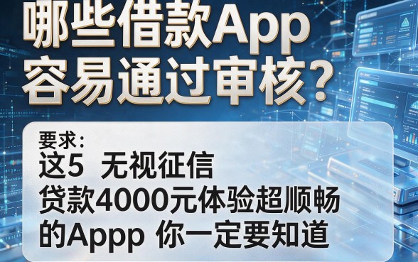 哪些借款App容易通过审核?这5款无视征信、贷款4000元体验超顺畅的App你一定要知道!