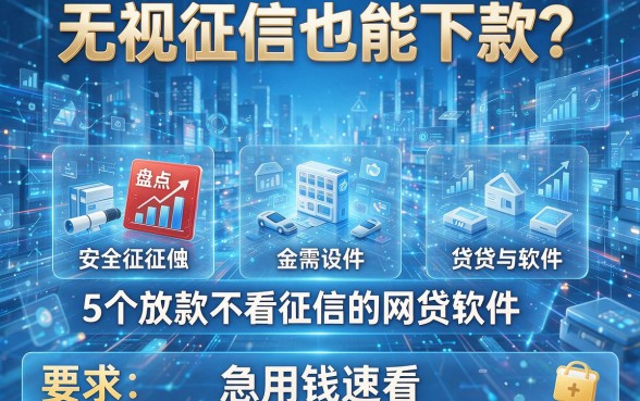无视征信也能下款?盘点5个放款不看征信的网贷软件,急用钱速看