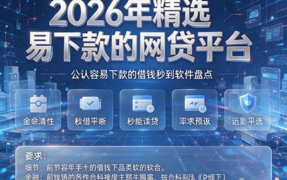 2026年精选五个易下款的网贷平台，公认容易下款的借钱秒到软件盘点