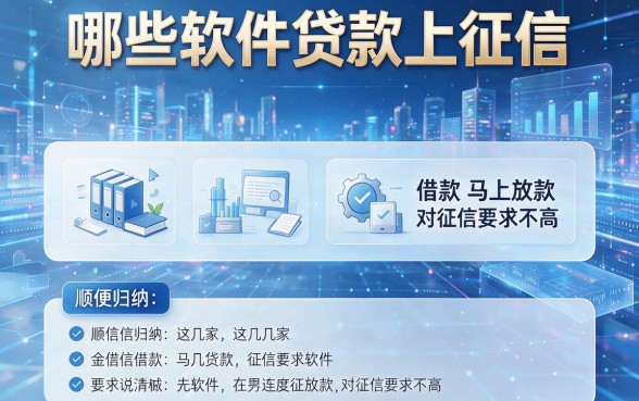 哪些软件贷款上征信,顺便归纳这几家借款马上放款对征信要求不高软件