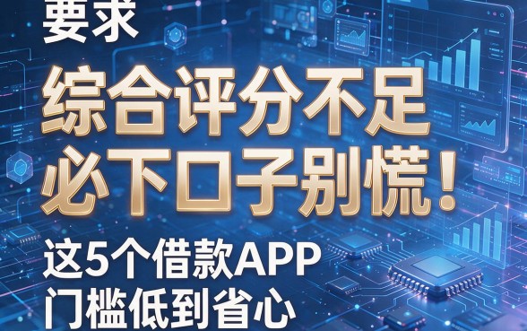综合评分不足必下口子别慌!这5个借款APP门槛低到省心