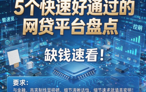 5个快速好通过的网贷平台盘点,缺钱速看!