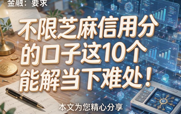 不限芝麻信用分的口子这10个能解当下难处!本文为您精心分享!