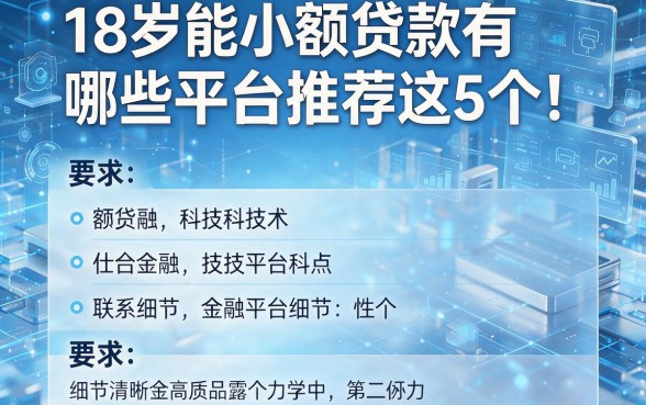18岁能小额贷款有哪些平台推荐这5个！本篇为您详细解析！