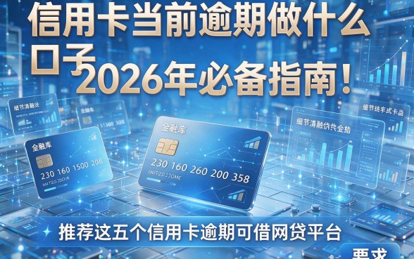 信用卡当前逾期做什么口子2026年必备指南!推荐这五个信用卡逾期可借网贷平台
