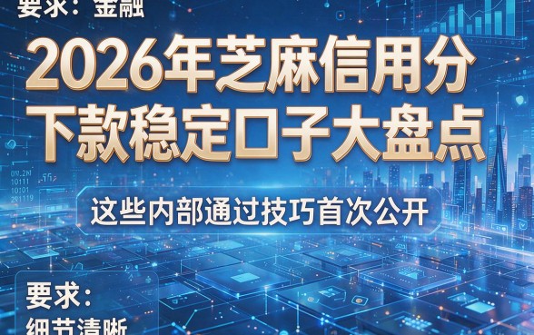 2026年芝麻信用分下款稳定口子大盘点,这些内部通过技巧首次公开!