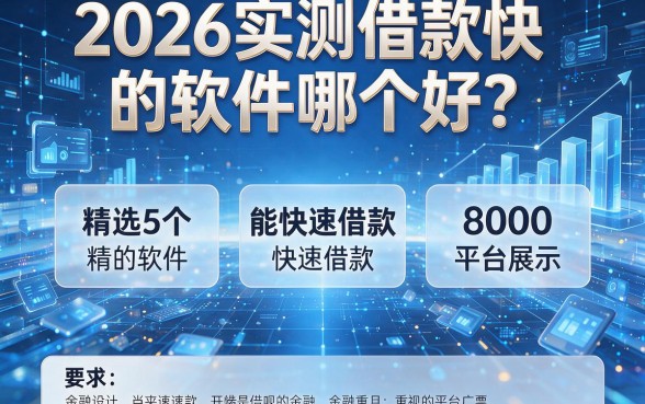 2026实测借款快的软件哪个好?精选5个能快速借款8000的平台展示