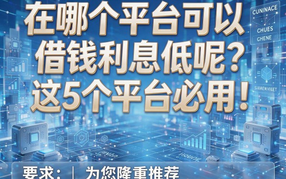 在哪个平台可以借钱利息低呢?这5个平台必用!为您隆重推荐!