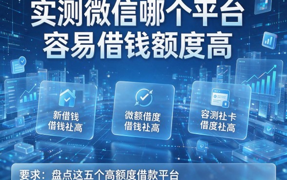 实测微信哪个平台容易借钱额度高,盘点这五个高额度借款平台
